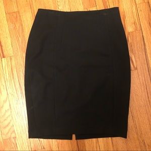 Express Knee Length Black Pencil Skirt